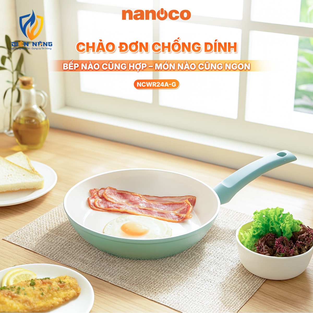 Chảo đơn chống dính, D24, 4mm - anh 2