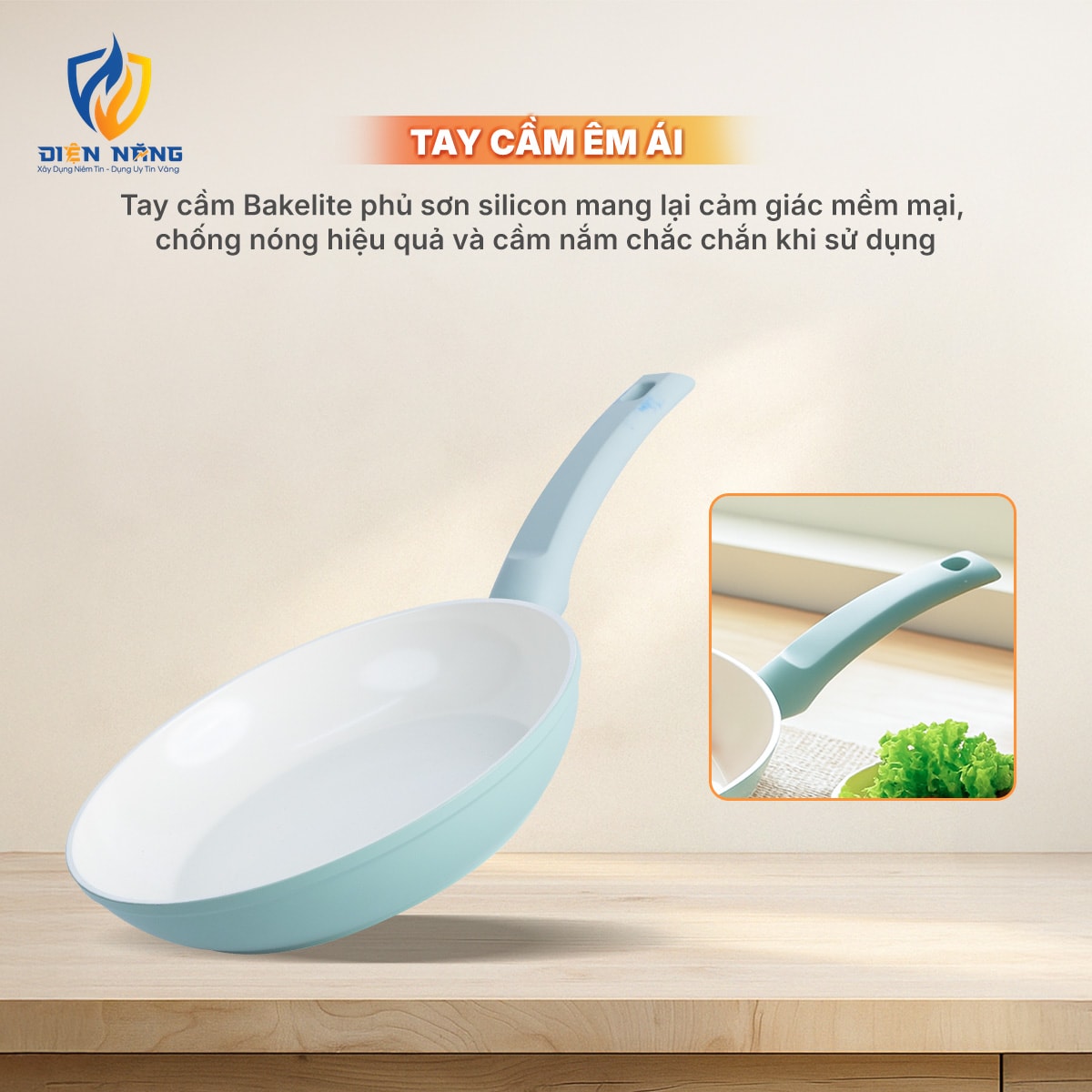 Chảo đơn chống dính, D24, 4mm - anh 3