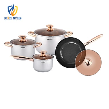 Bộ nồi chảo inox 304, D16-D-18-D24, D24