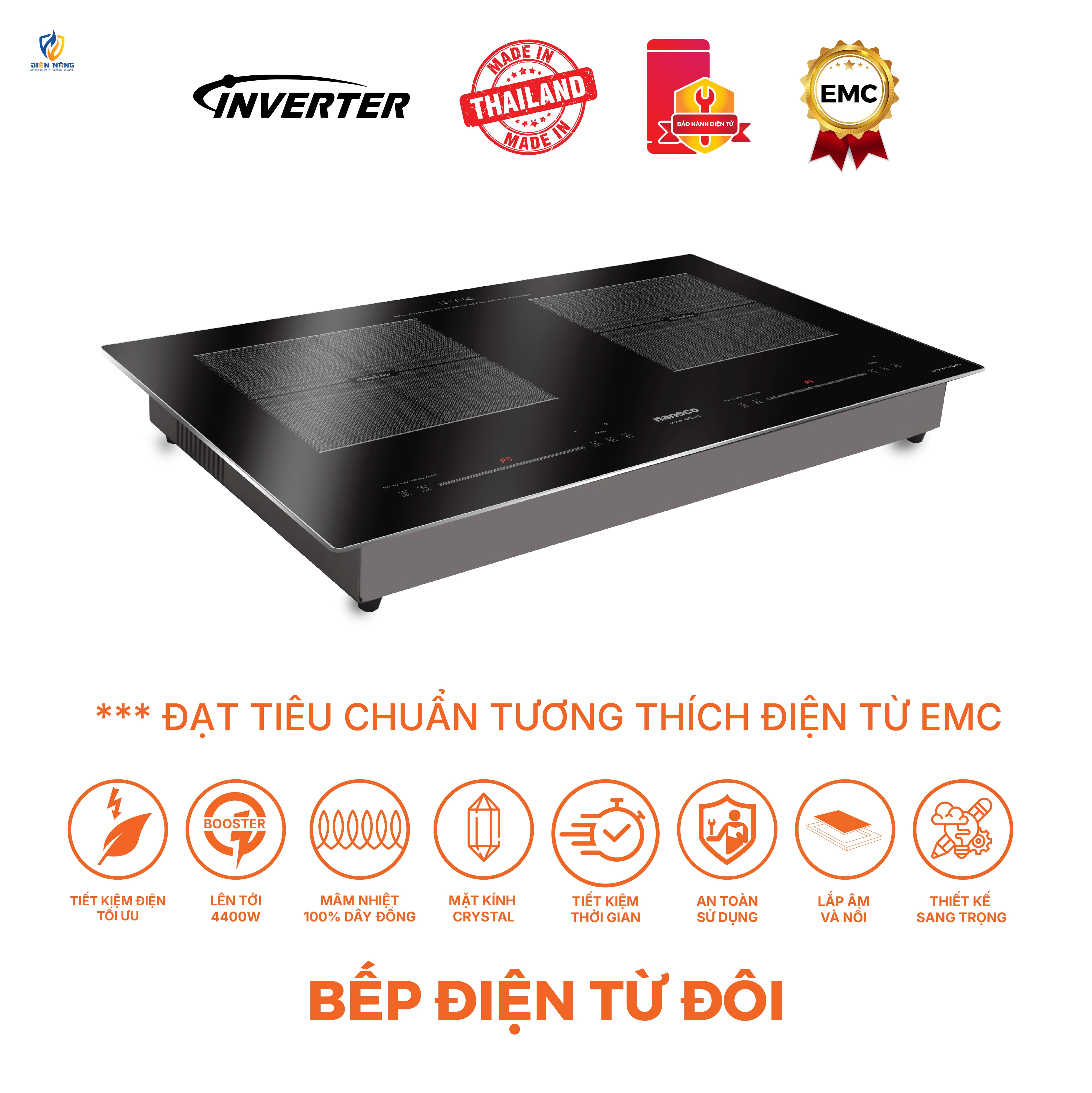 Bếp điện từ đôi Nanoco, NICL482 - anh 6