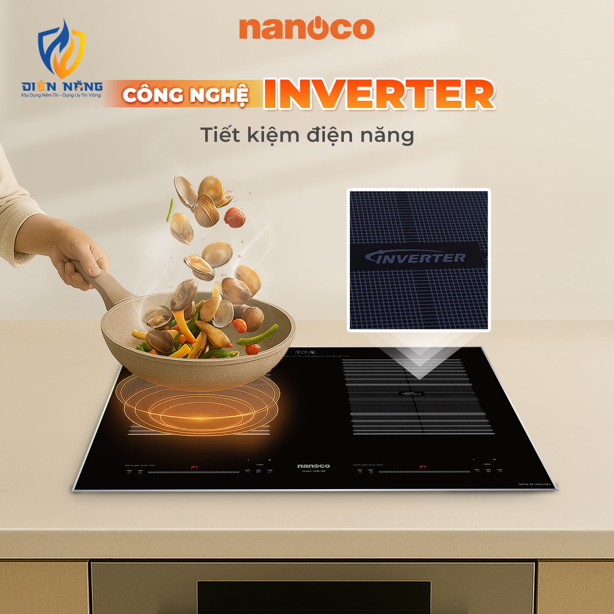 Bếp điện từ đôi Nanoco, NICL482 - anh 3