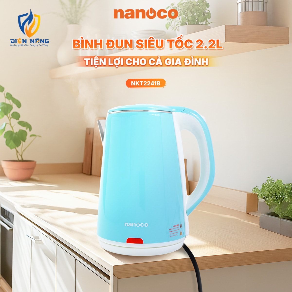 Bình đun siêu tốc inox, NKT2241B - anh 2