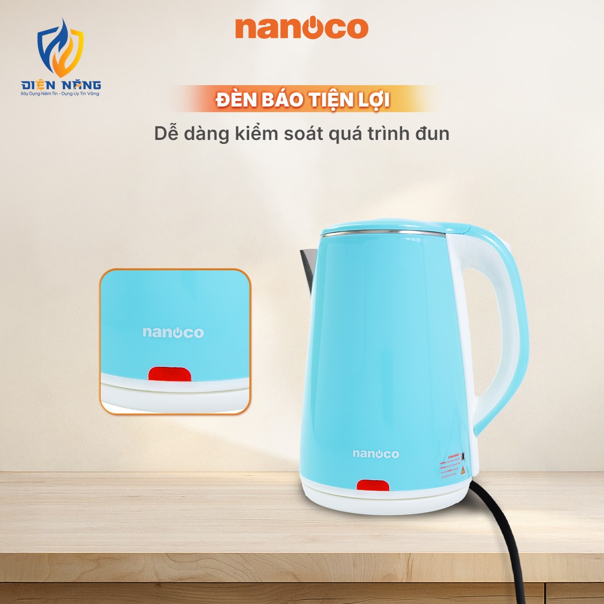 Bình đun siêu tốc inox, NKT2241B - anh 5