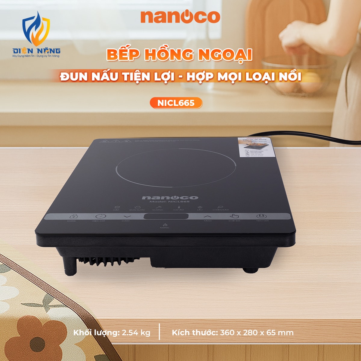 Bếp hồng ngoại Nanoco, NICL665 - anh 2