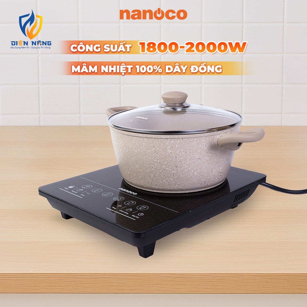 Bếp điện từ đơn, cảm ứng, 1800-2000W - anh 3