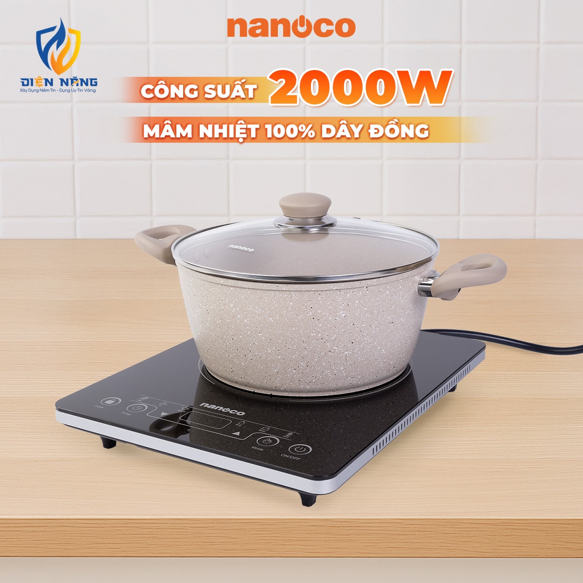 Bếp điện từ đơn, cảm ứng, 2000W (dòng mỏng) - anh 3