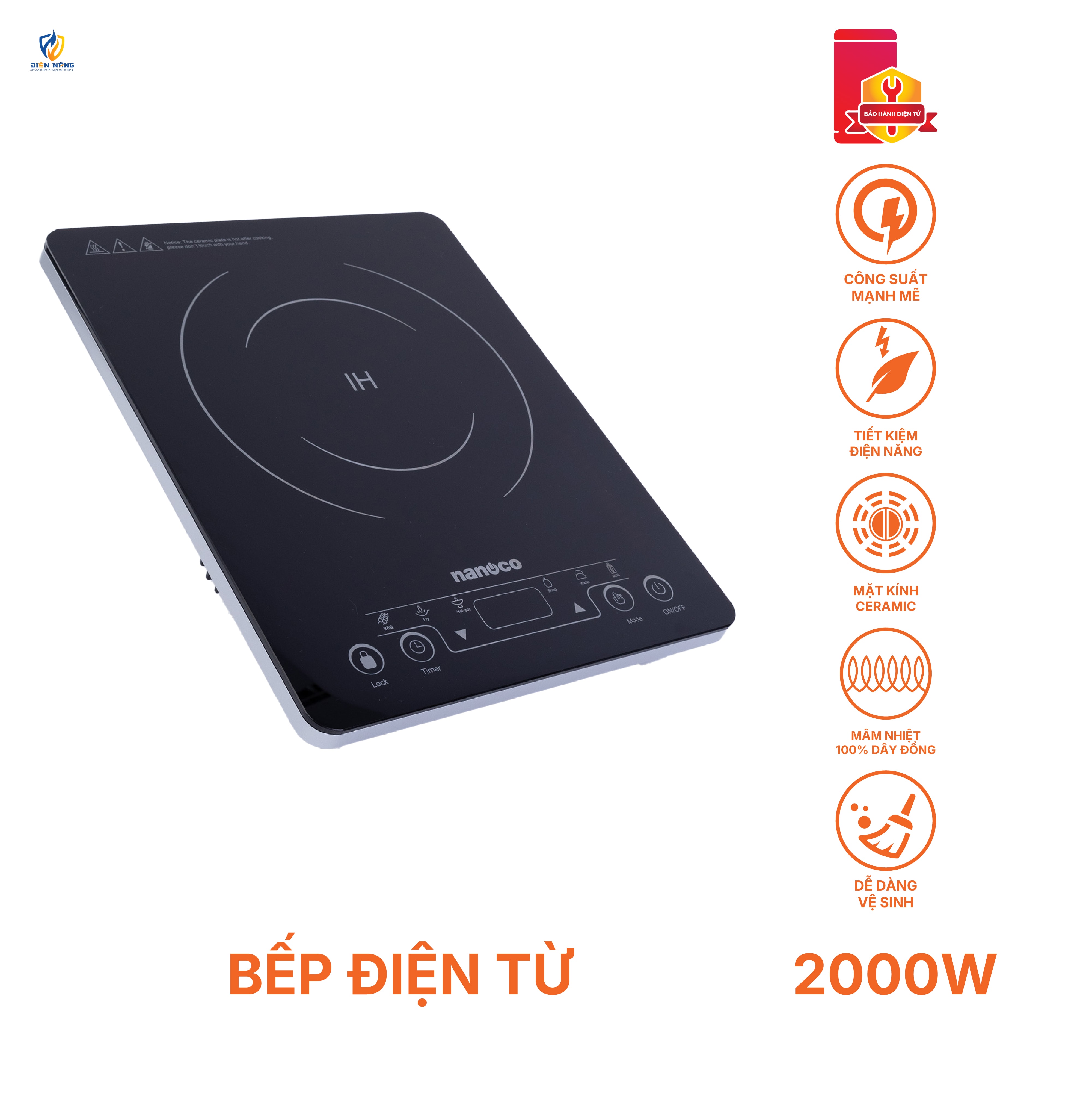 Bếp điện từ đơn, cảm ứng, 2000W (dòng mỏng) - anh 6
