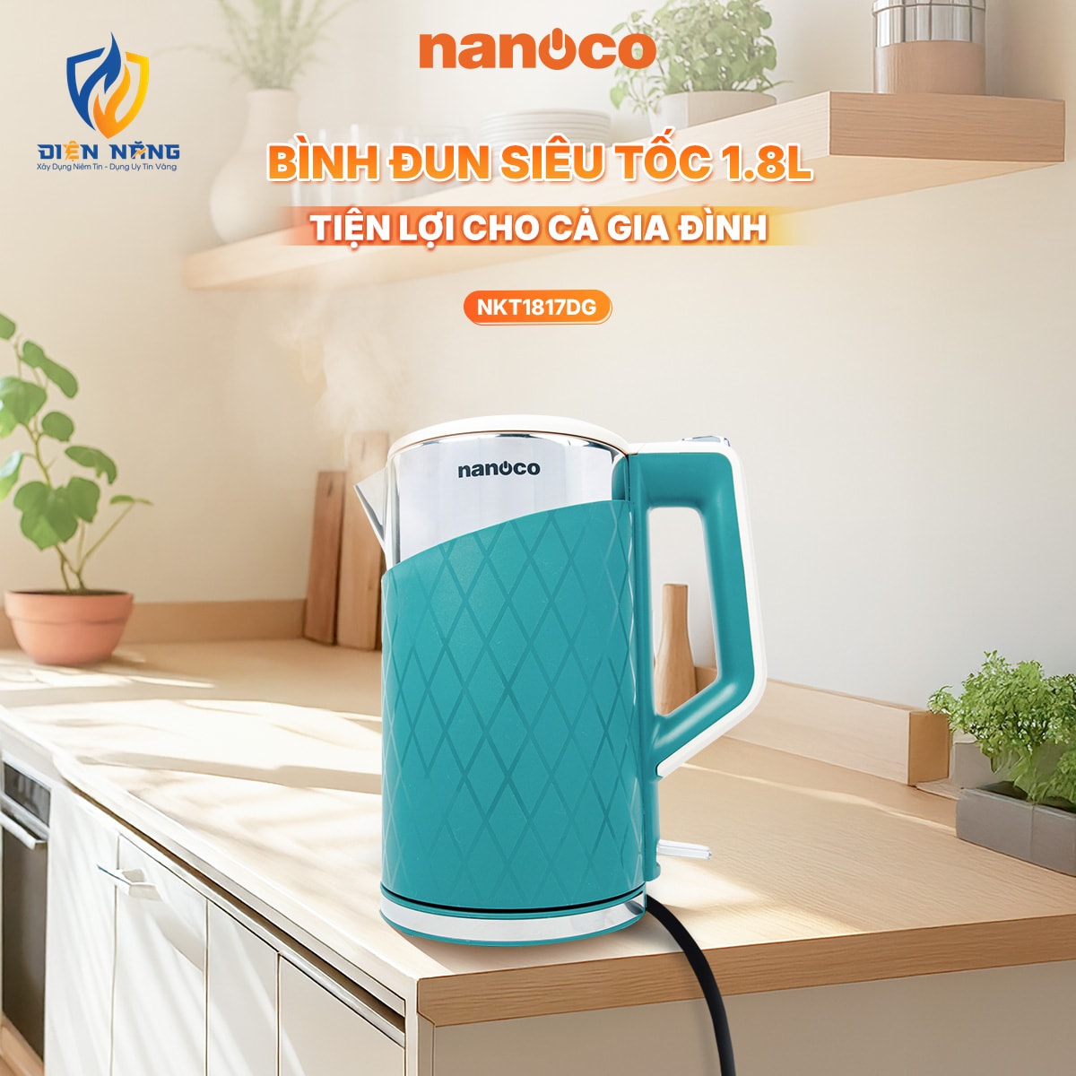 Bình đun siêu tốc inox, NKT1817 - anh 2