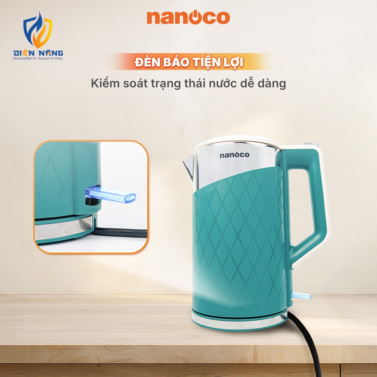 Bình đun siêu tốc inox, NKT1817 - anh 5