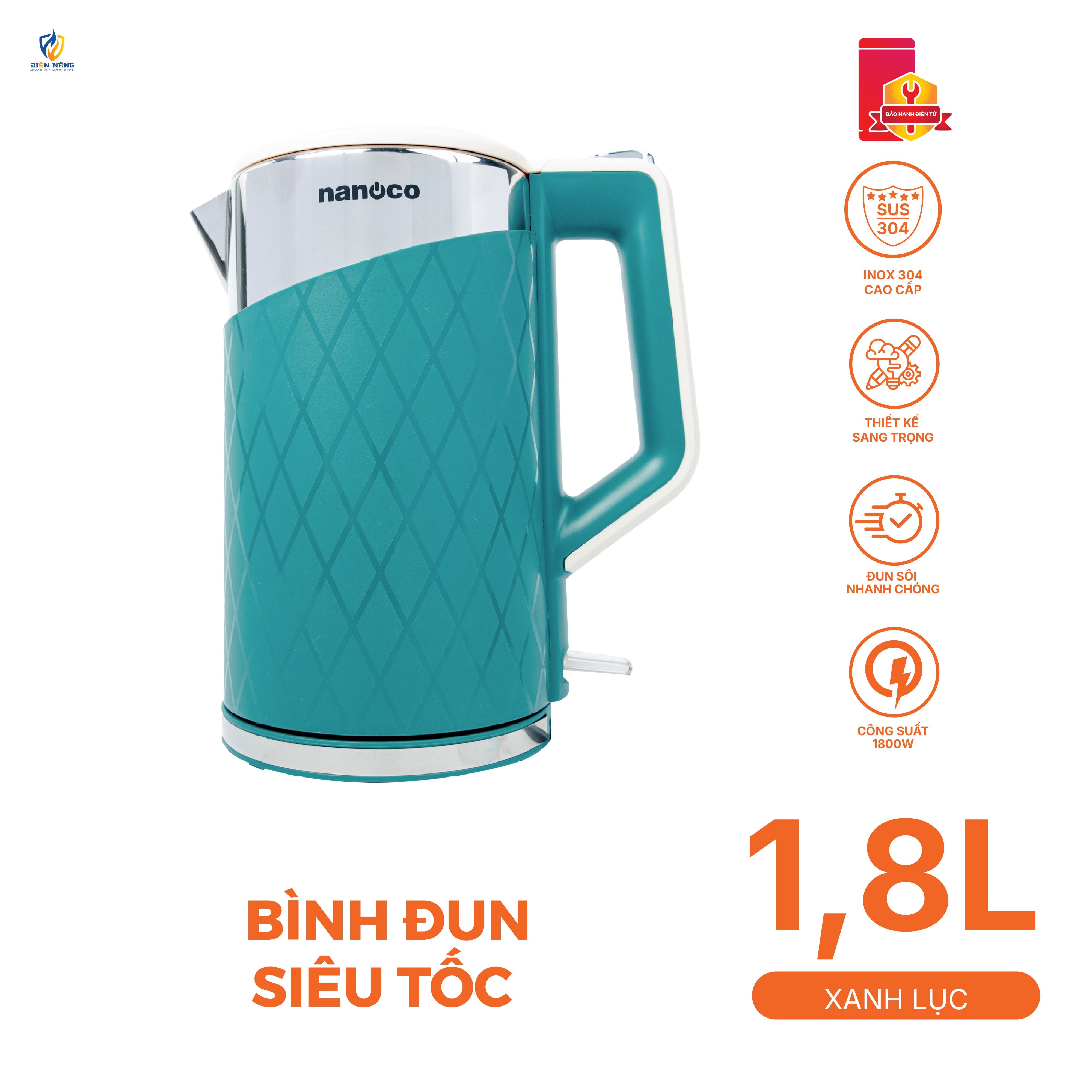 Bình đun siêu tốc inox, NKT1817 - anh 6