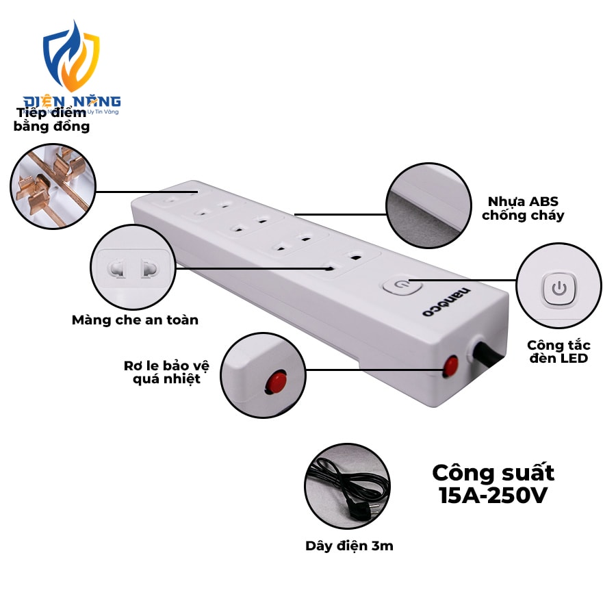 Ổ cắm có dây Nanoco - anh 4