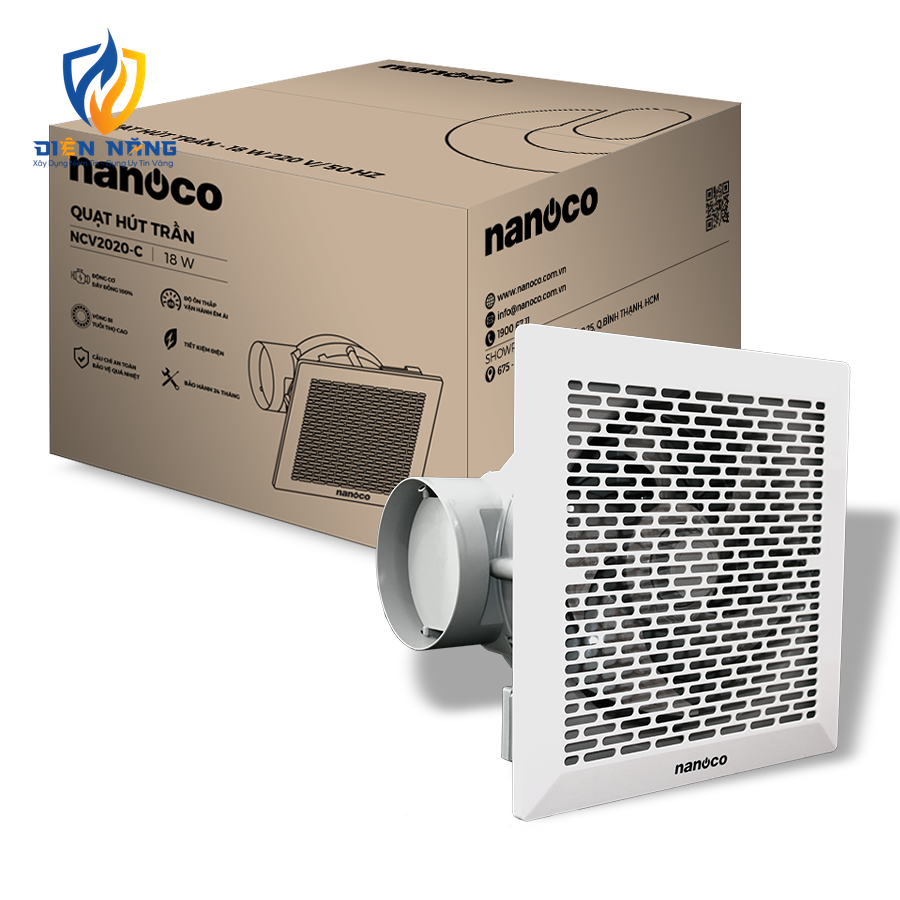 Quạt hút Nanoco dòng âm trần có ống dẫn - anh 3