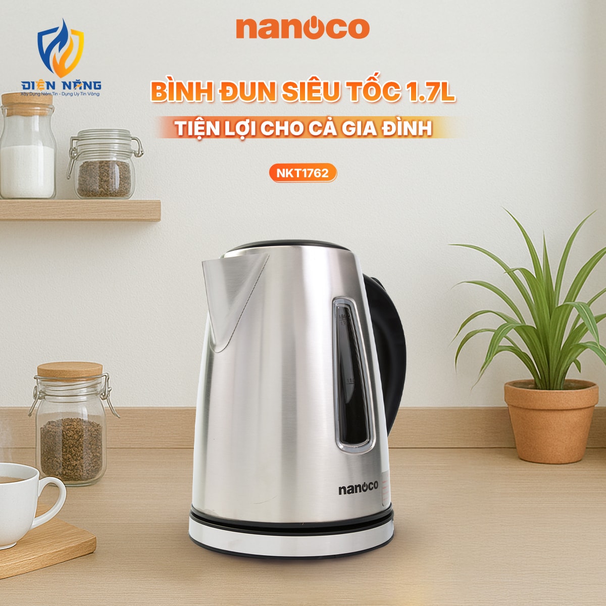 Bình đun siêu tốc inox 304,1.7L - anh 2