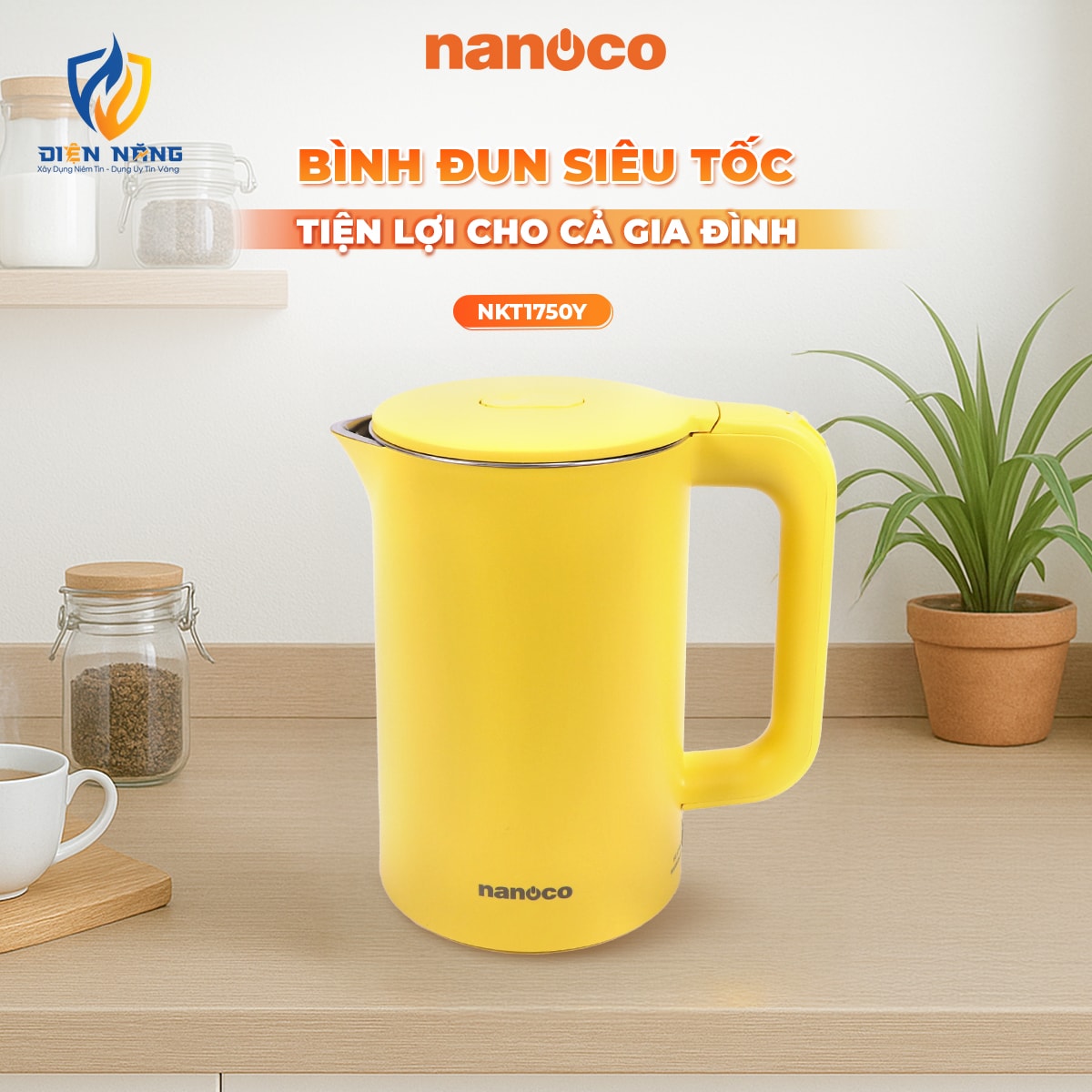 Bình đun siêu tốc inox, NKT1750 - anh 2