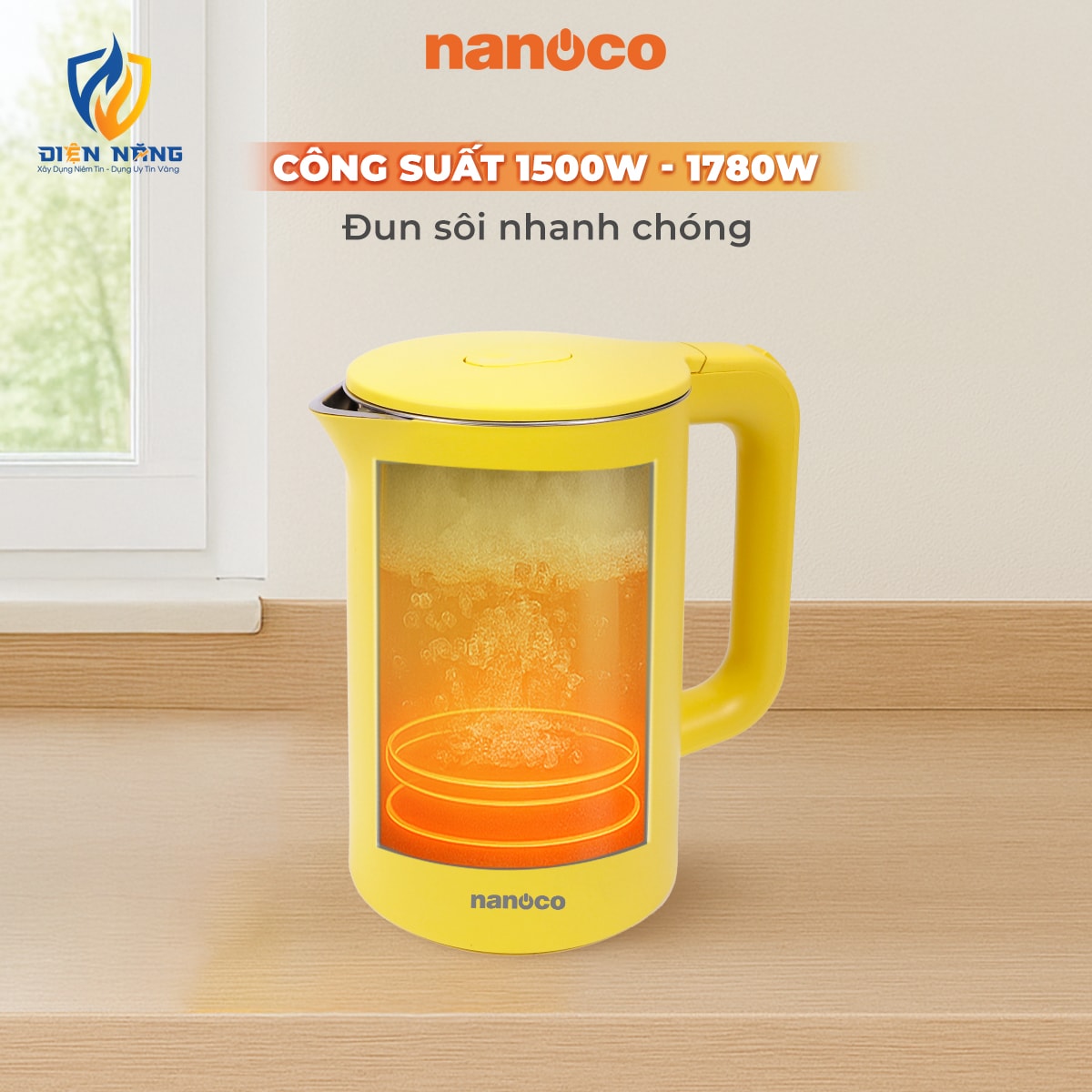 Bình đun siêu tốc inox, NKT1750 - anh 4