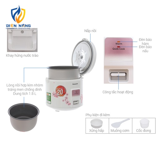 Nồi cơm điện nắp gài Panasonic SR-MVQ18FRAX - anh 4
