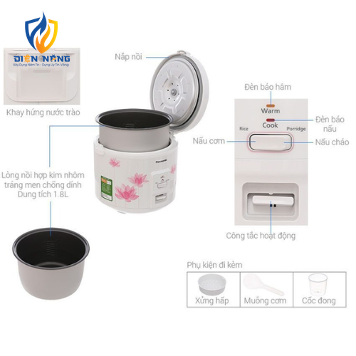 Nồi cơm điện nắp gài Panasonic SR-MVN18LRAX - anh 9