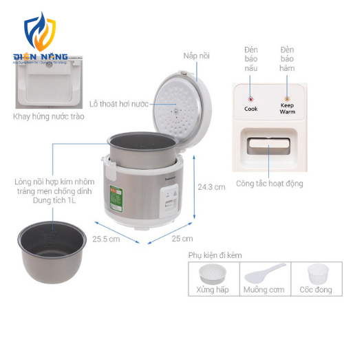 Nồi cơm điện nắp gài Panasonic SR-MVN107LRA - anh 4