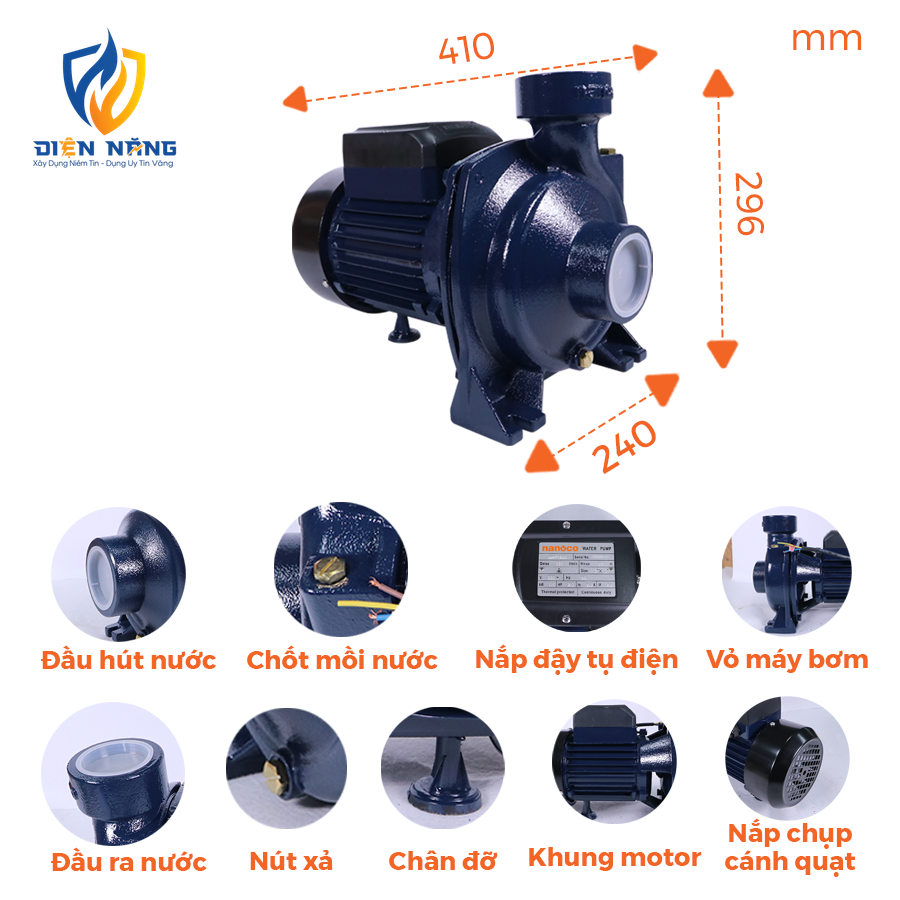 Máy bơm nước Nanoco dòng bơm lưu lượng NHF - anh 2