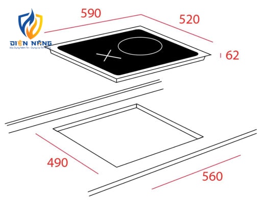 Bếp hồng ngoại + từ TEKA HIF6021S (+ Grill Pan rời) - anh 2