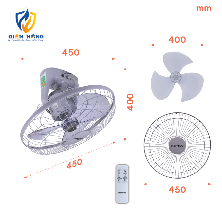 Quạt đảo trần Nanoco - anh 4