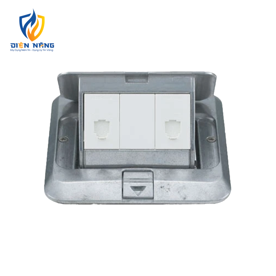 Bộ ổ cắm âm sàn gồm 2 ổ cắm điện thoại DU6933LT9-1