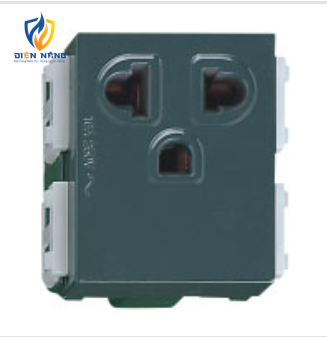 Wide - Ổ cắm đôi 3 chấu không màn che