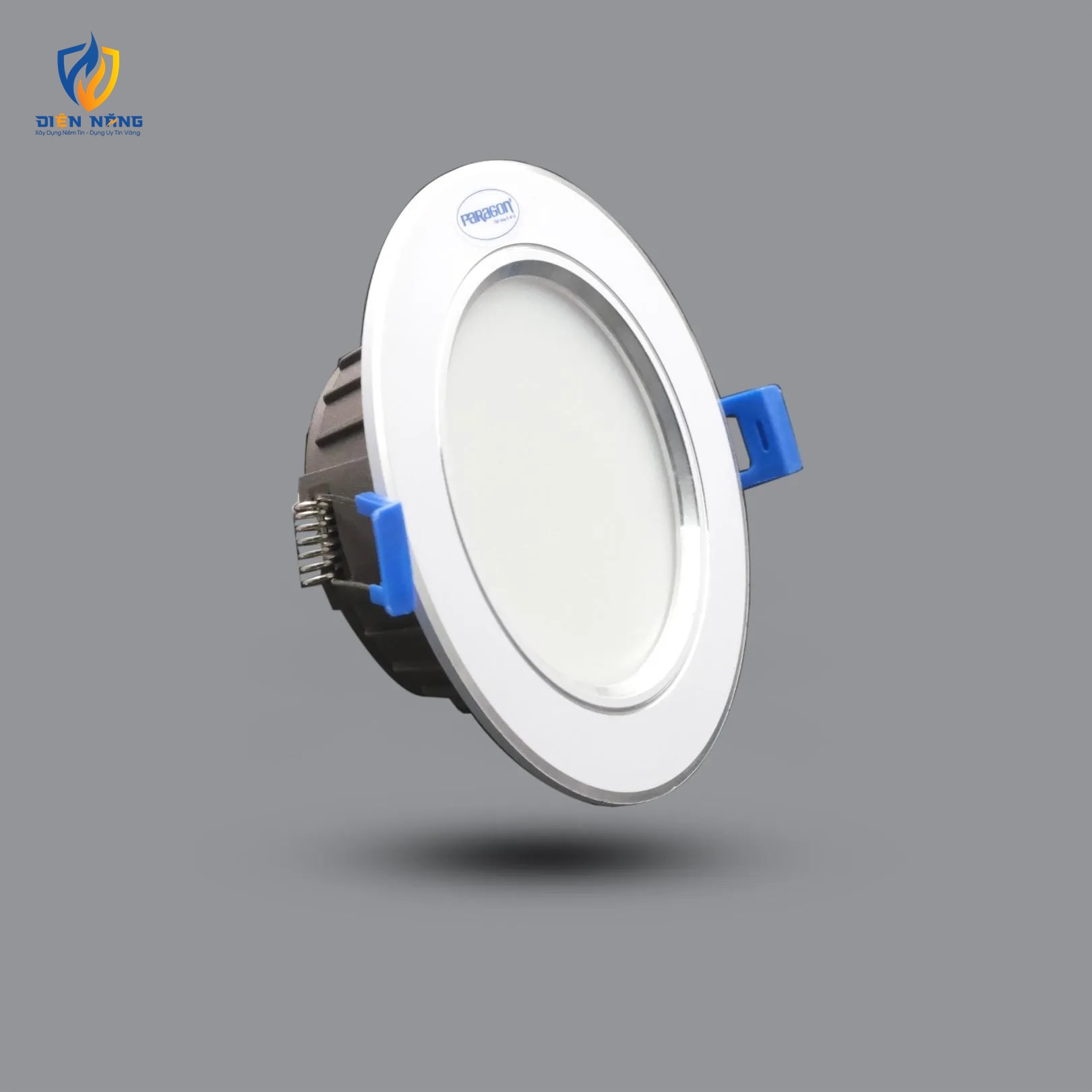 Đèn LED Downlight viền bạc 7W âm trần chuyển đổi 3 màu F100 90/7CCT - anh 2