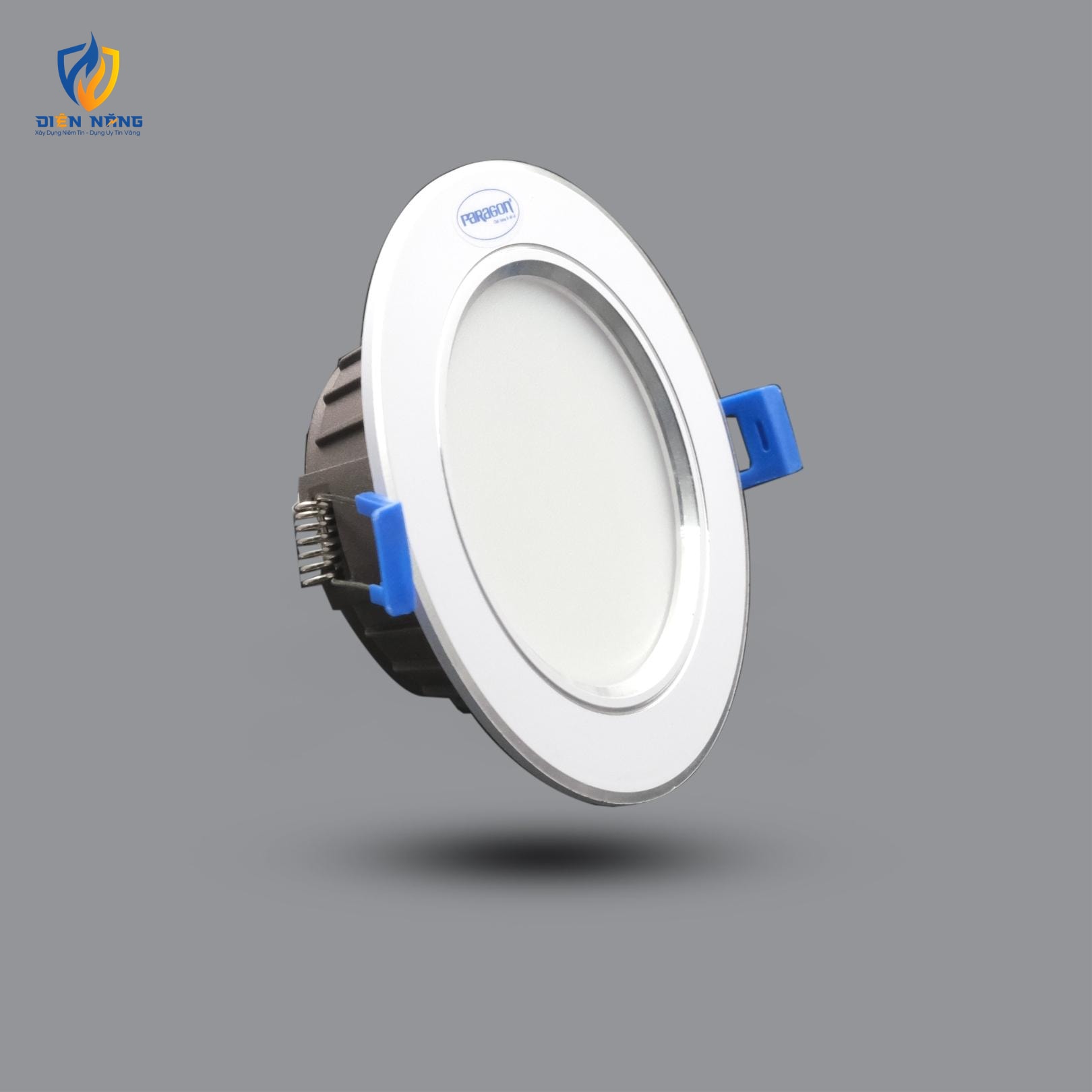 Đèn LED Downlight viền bạc 12W âm trần đổi 3 màu RRDF118L12/CCT - anh 2