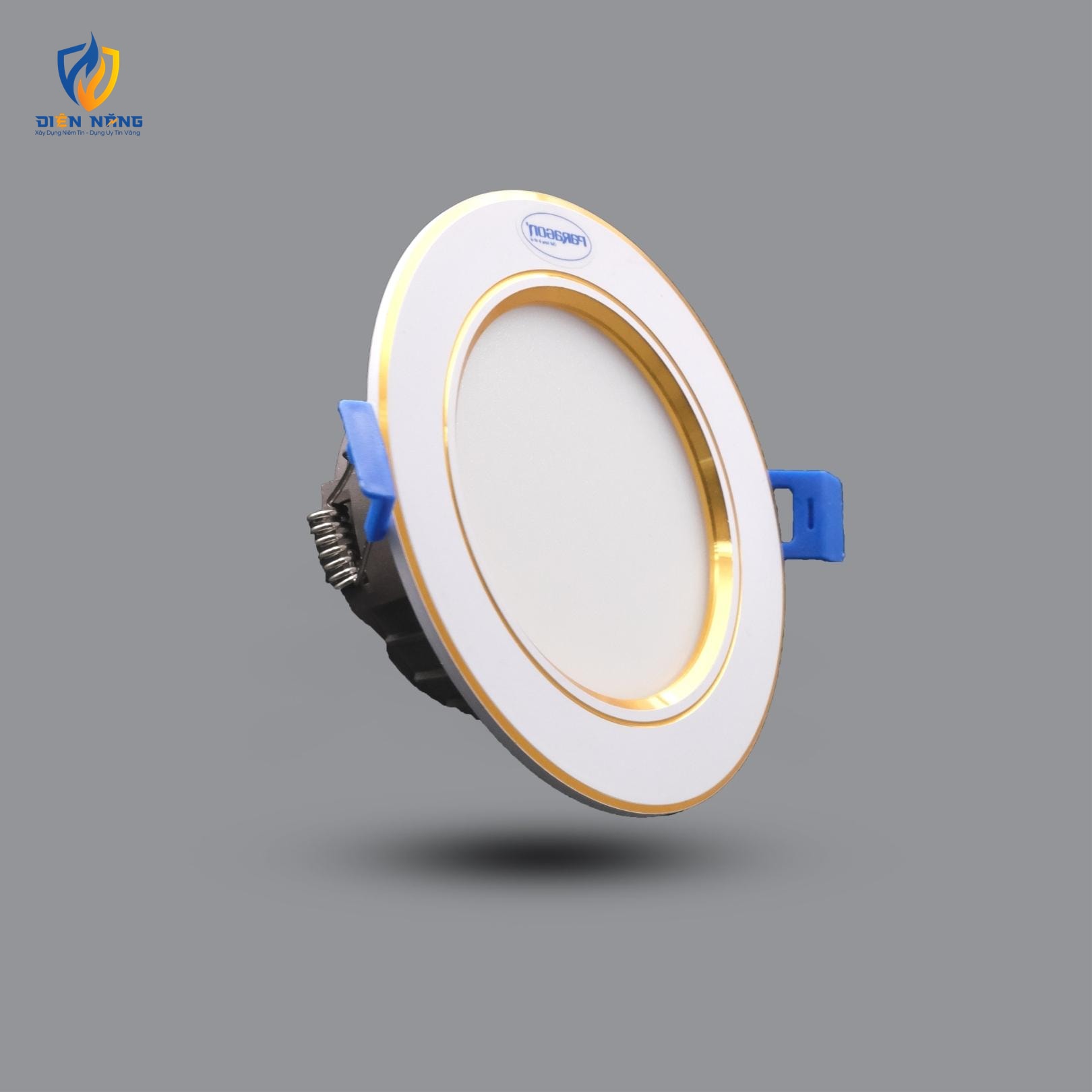 Đèn LED Downlight viền vàng 12W âm trần đổi 3 màu RRDE118L12/CCT - anh 2