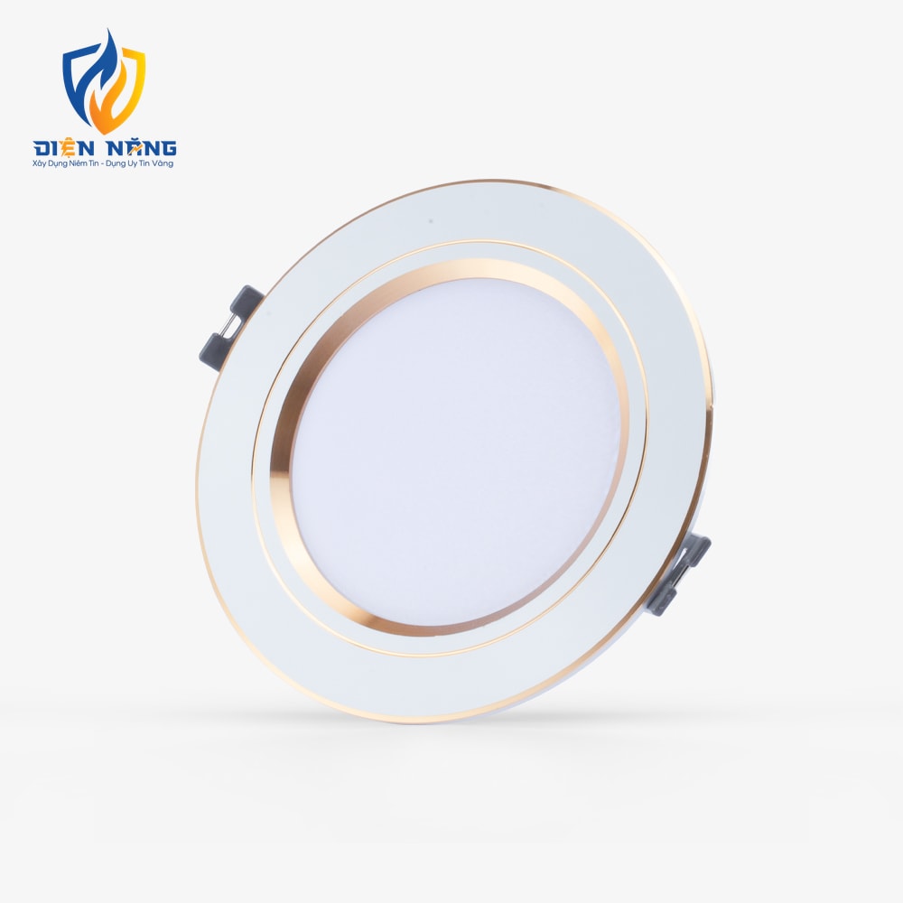 Đèn LED âm trần Downlight AT10 90/8W 4000K viền vàng - anh 2