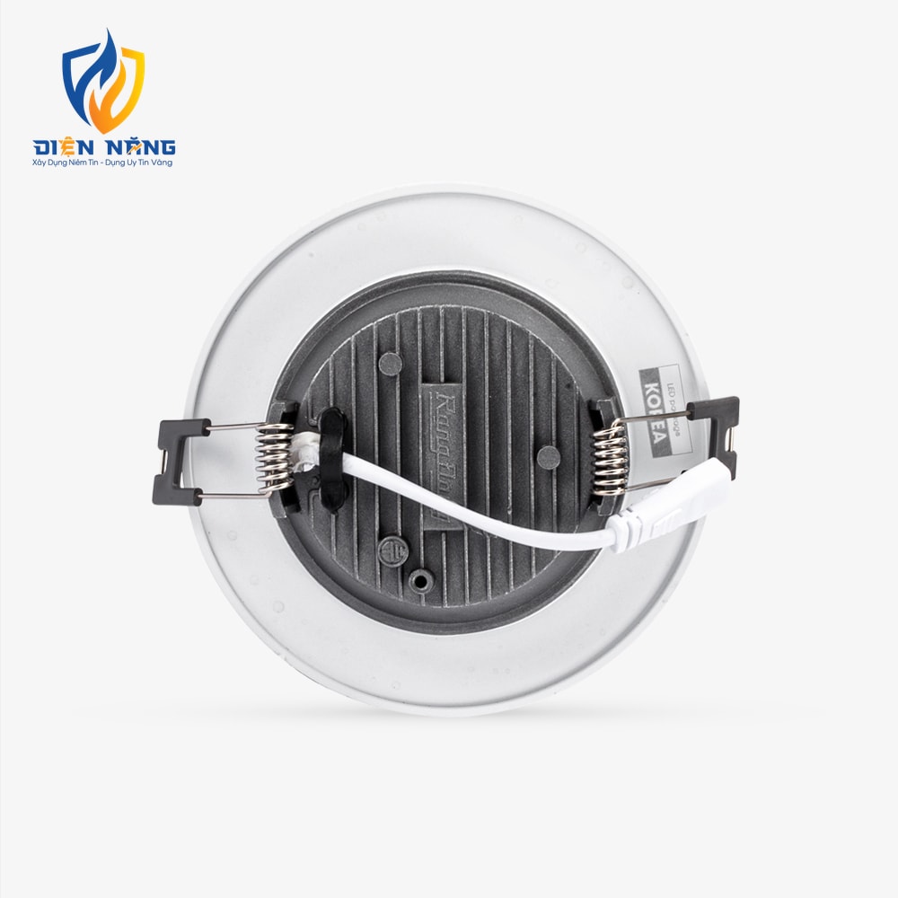 Đèn LED âm trần Downlight AT10 90/8W 6500K viền bạc - anh 4