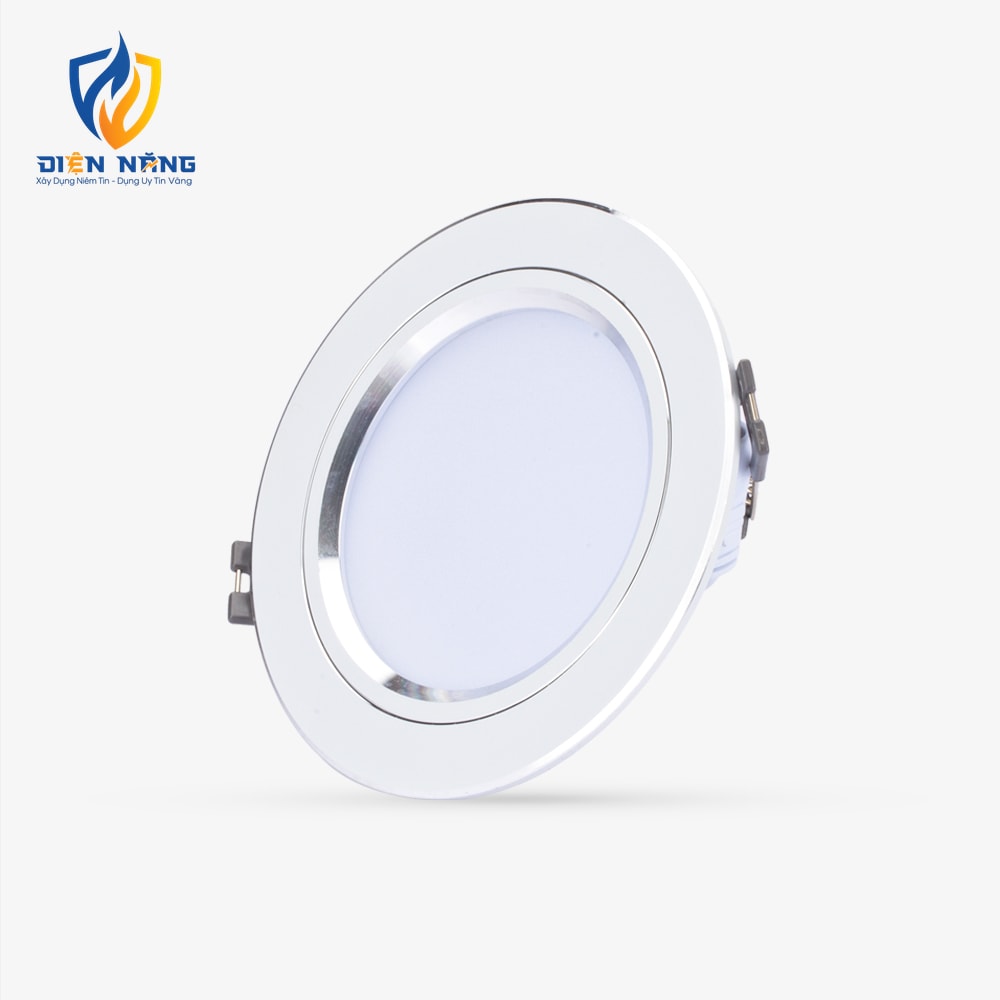 Đèn LED âm trần Downlight AT10 90/8W 4000K viền bạc - anh 2