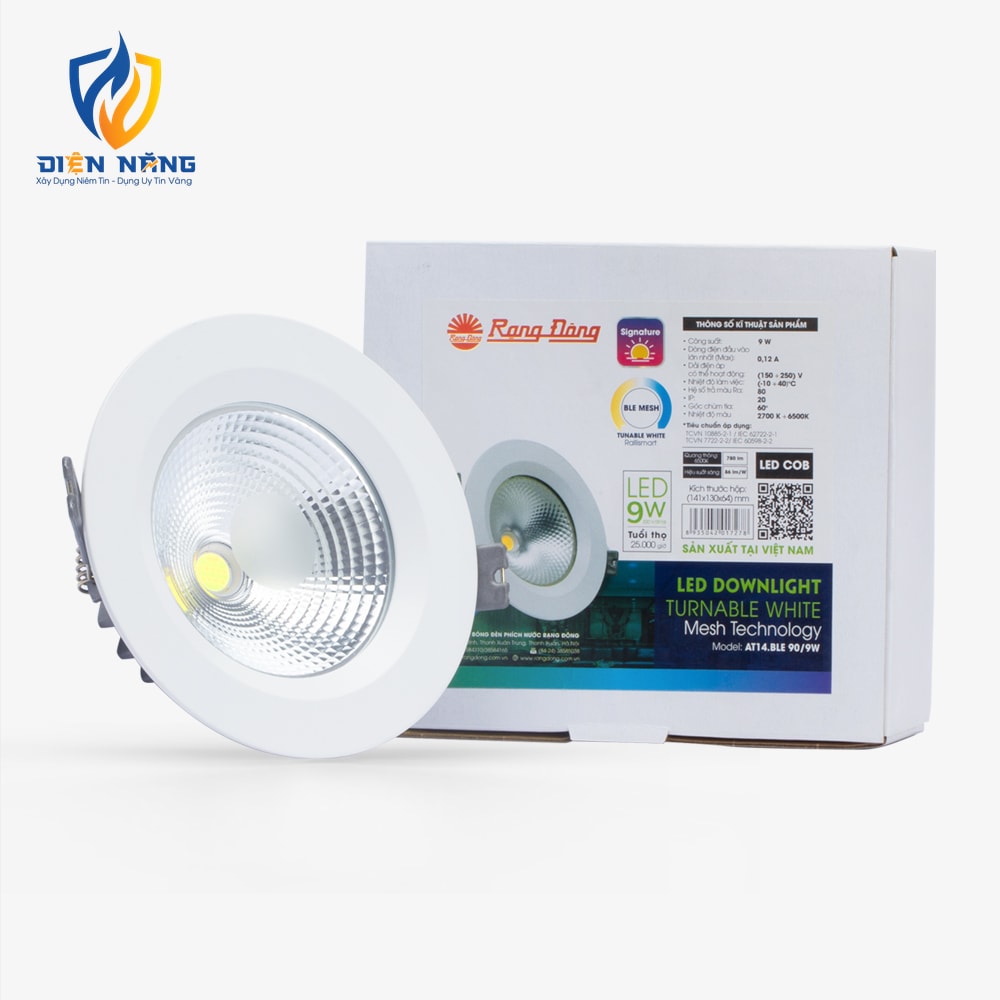 Đèn LED âm trần Downlight thông minh góc hẹp AT14 bluetooth 110/12W - anh 2
