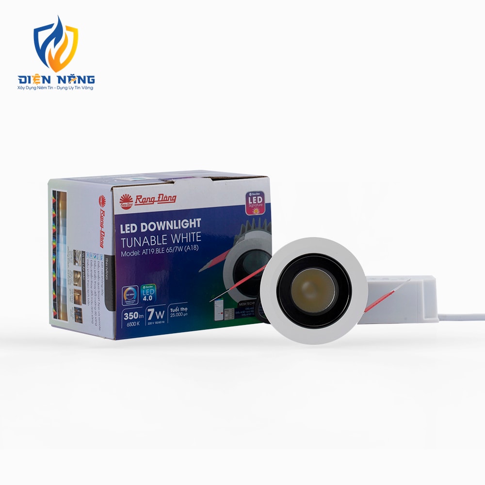 Đèn LED âm trần Downlight thông minh xoay góc AT19 bluetooth 65/7W - anh 2