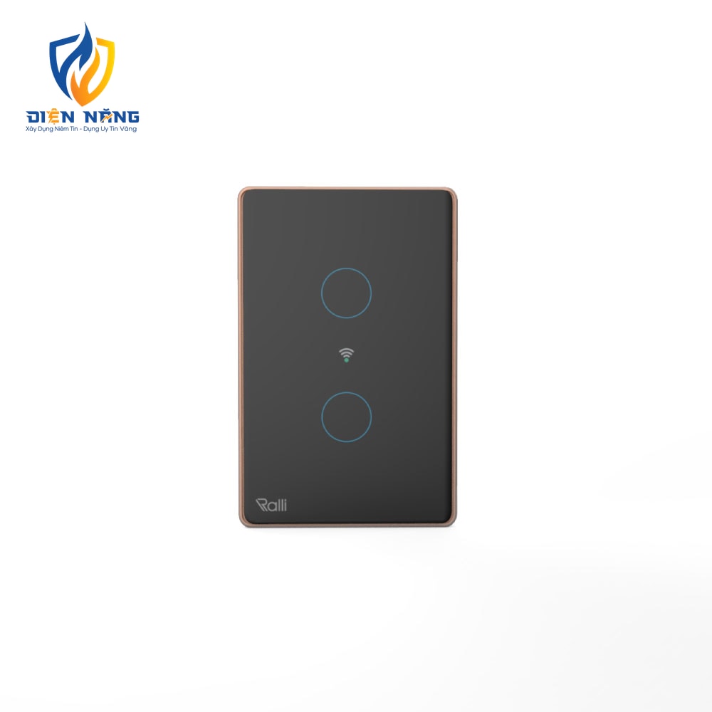 Công tắc cảm ứng thông minh wifi chữ nhật 2 nút bấm