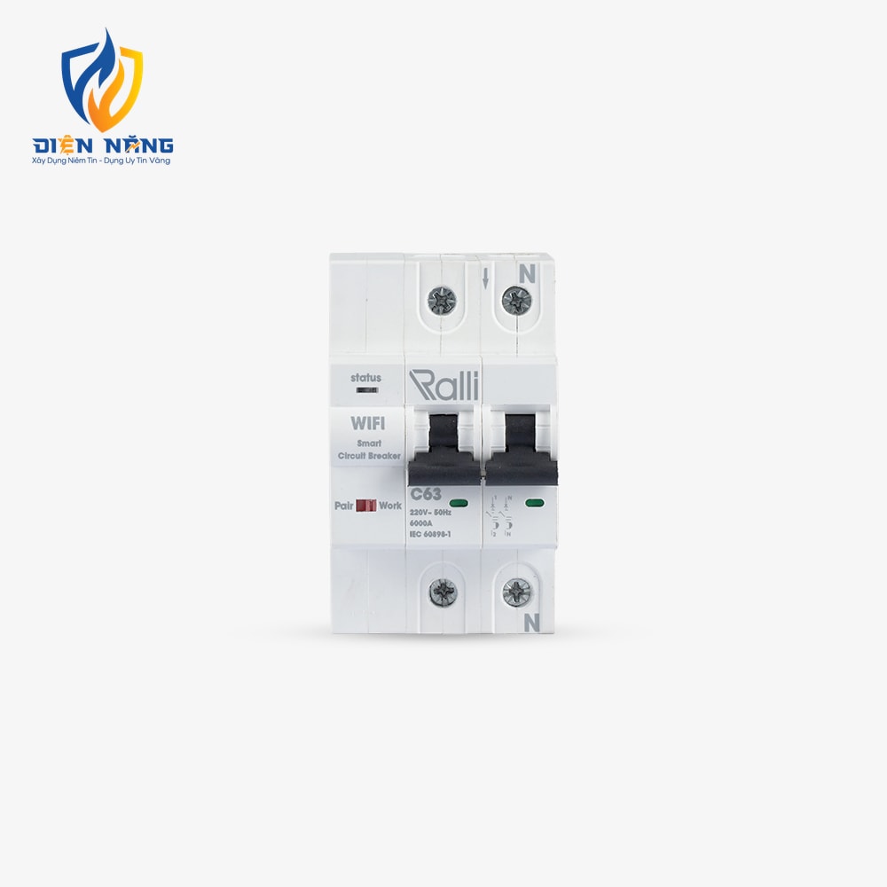 Aptomat thông minh wifi RD.MCB.WF 2P 63A