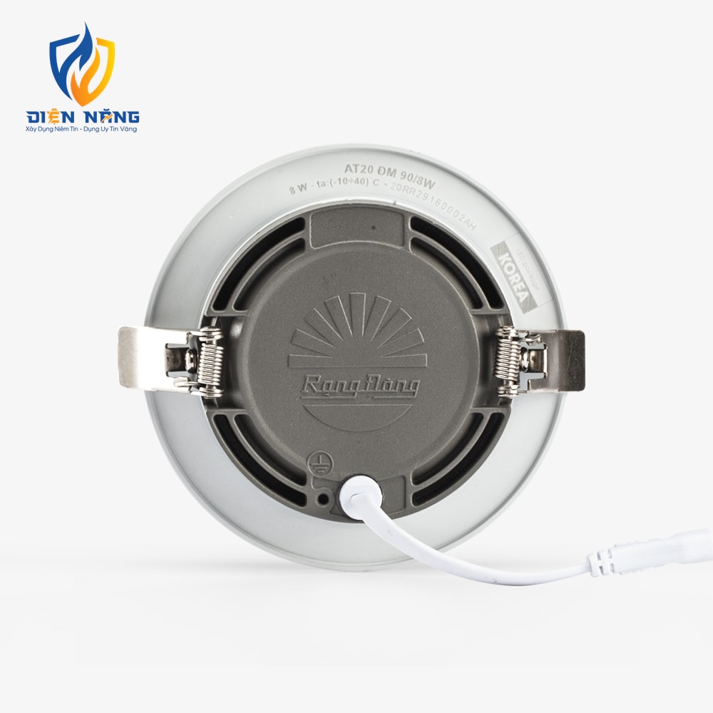 Đèn LED âm trần Downlight đổi màu AT20 viền vàng 90/8W - anh 4