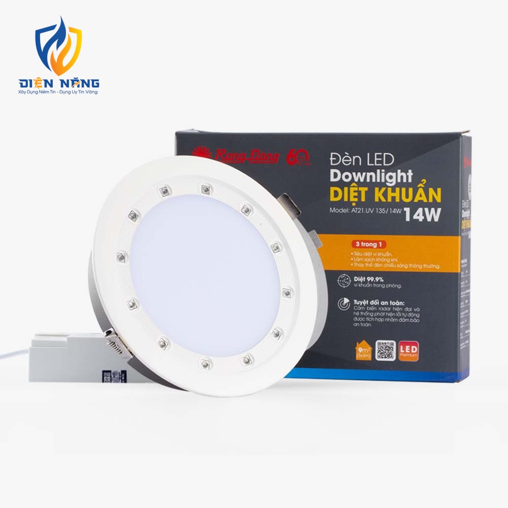 Đèn LED âm trần Downlight diệt khuẩn AT21.UV 135/14W - anh 2
