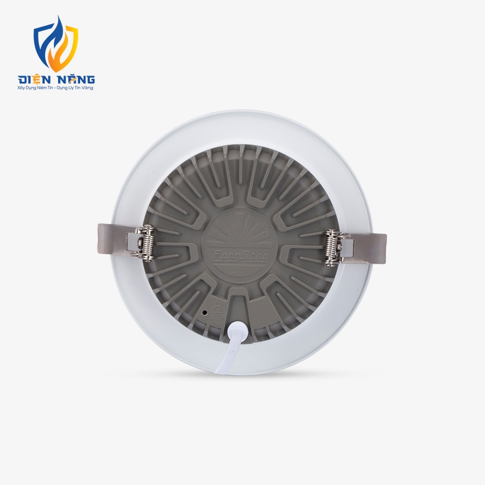 Đèn LED âm trần Downlight đổi màu AT26 viền vàng 110/12W - anh 2