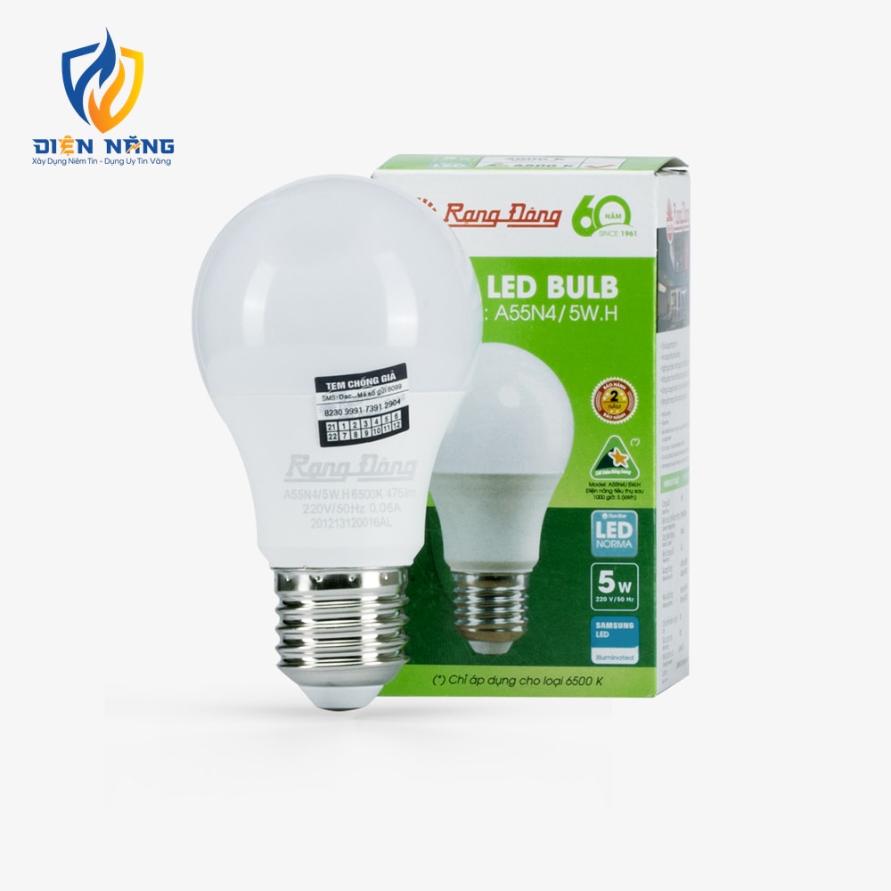 Bóng đèn LED bulb tròn A55N4 5W - anh 2