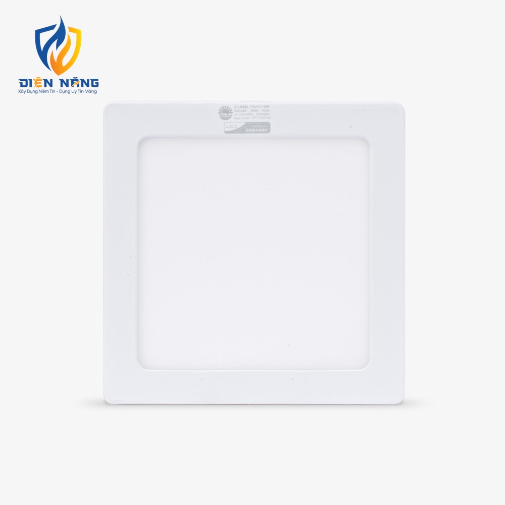 Đèn LED ốp trần vuông LN08 đế nhôm 170x170/12W