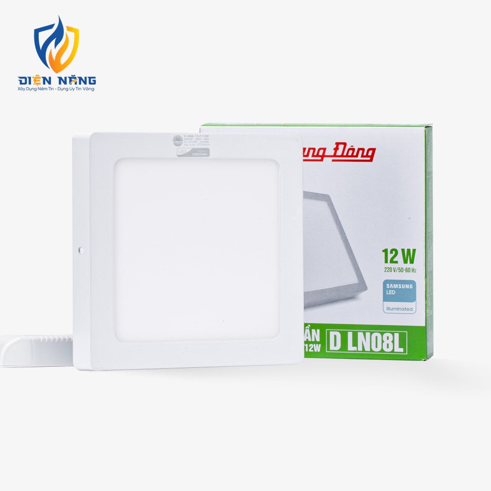 Đèn LED ốp trần vuông LN08 đế nhôm 170x170/12W - anh 2