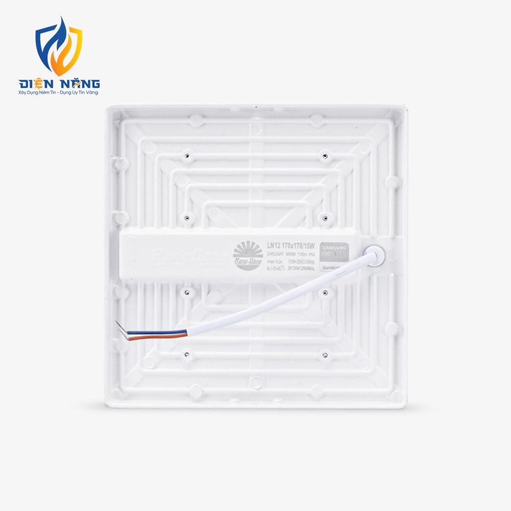 Đèn LED ốp trần vuông LN12 đế nhôm 170x170/15W - anh 5