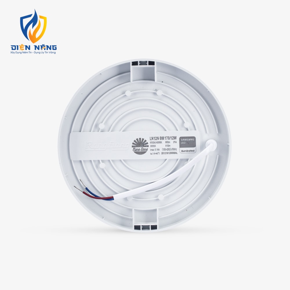 Đèn LED ốp trần tròn LN12N đế nhựa 170/12W - anh 5