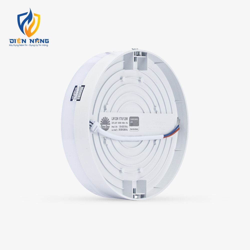 Đèn LED ốp trần tròn đổi màu LN12 đế nhôm 170/15W - anh 4