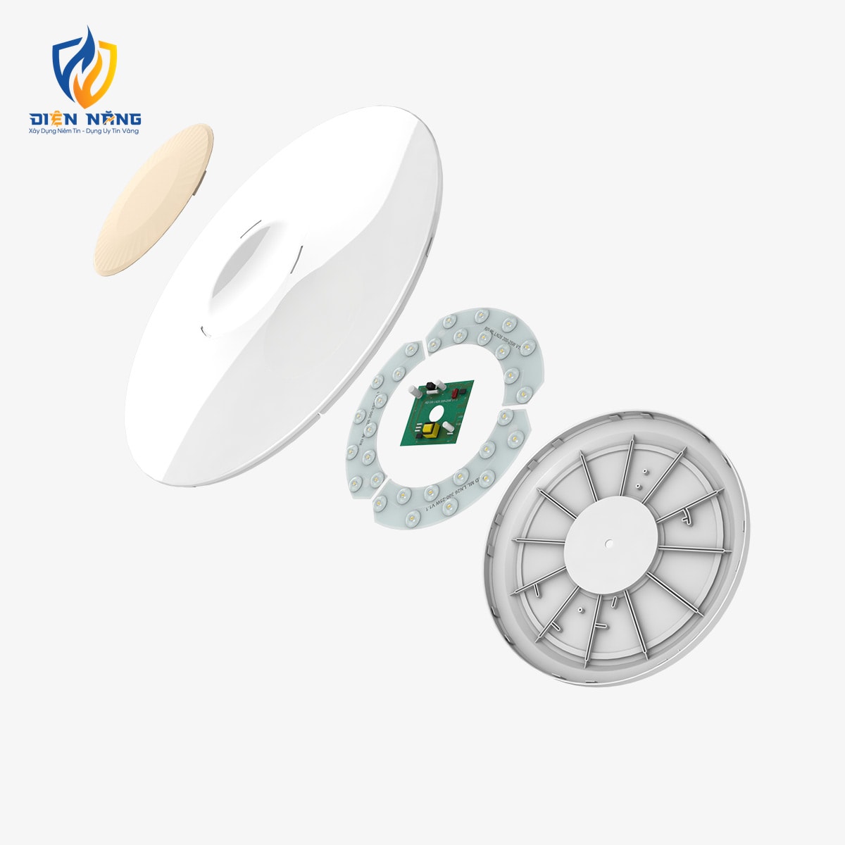 Đèn LED ốp trần tròn LN26 nhựa 300/25W - anh 5