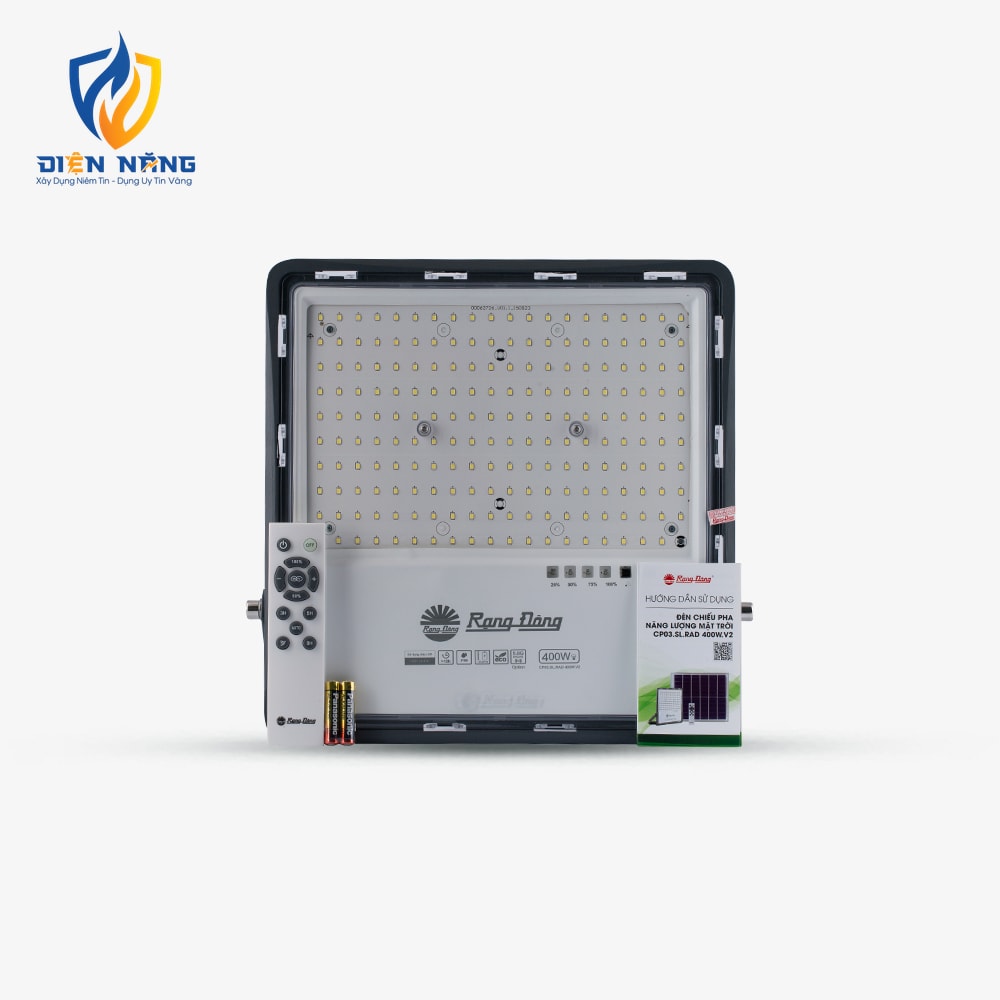 Đèn LED chiếu pha năng lượng mặt trời cảm biến CP03 400W - anh 3