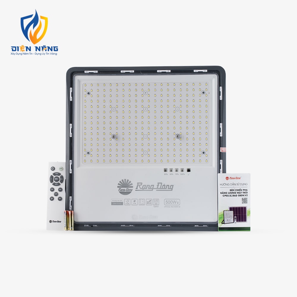 Đèn LED chiếu pha năng lượng mặt trời cảm biến CP03 500W - anh 2