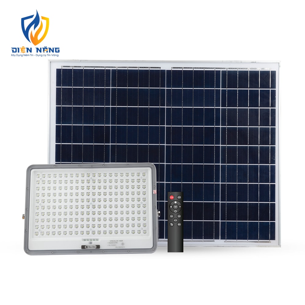 Đèn LED chiếu pha năng lượng mặt trời CP02 100W